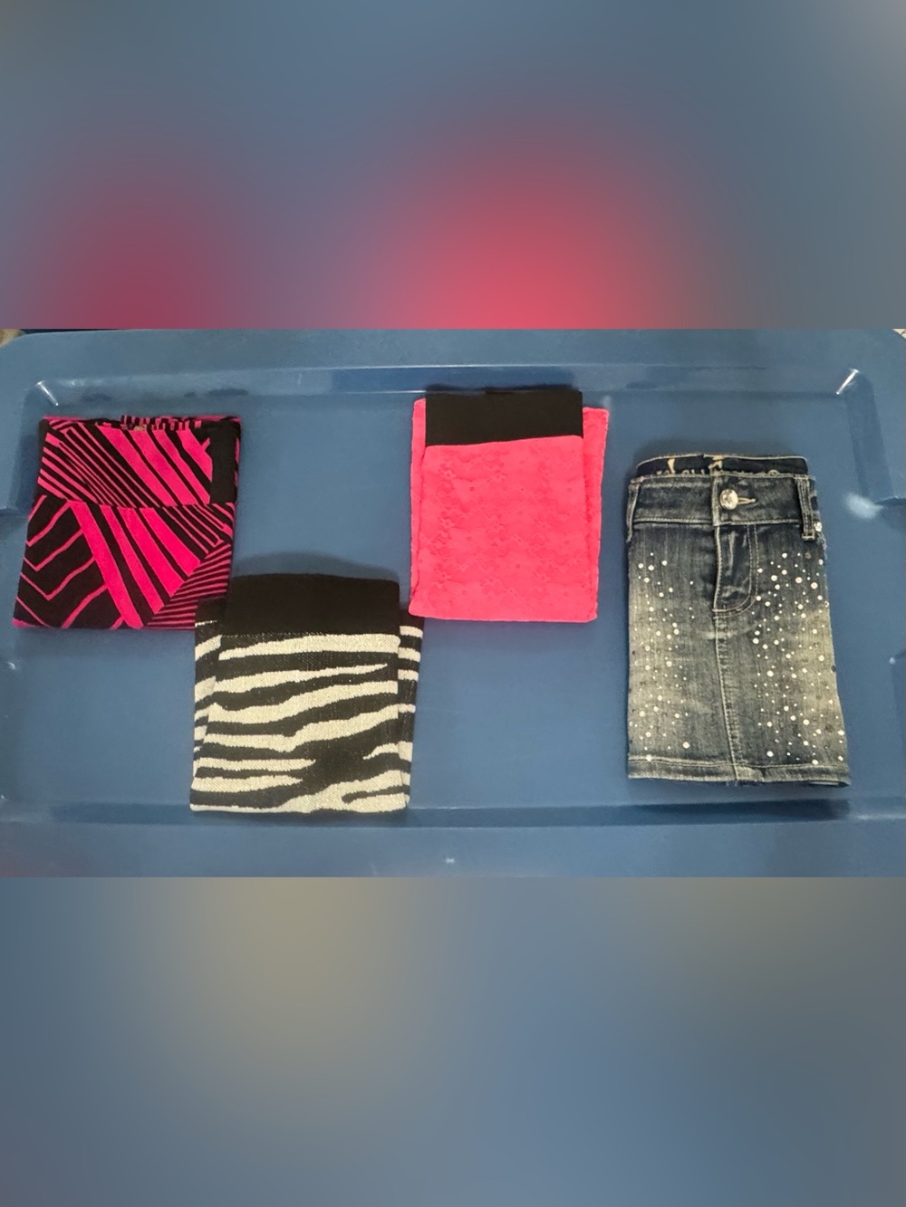 Juniors Mixed Skirts Lot — Hot Pink & Black, Zebra, Denim w/ Gems, Neon Pink